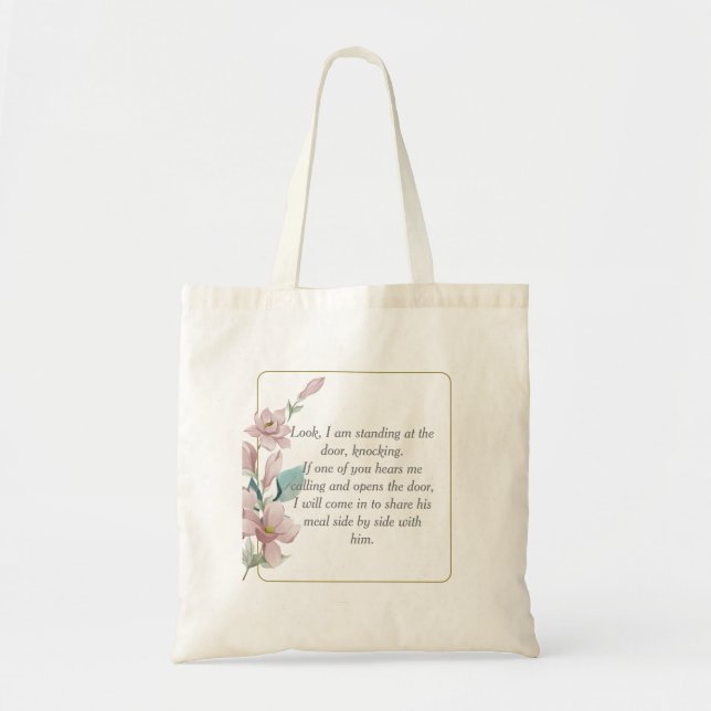 Révélation biblique 3:20 Sac fourre-tout-n3 (Devant)