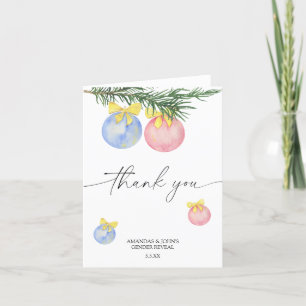 Révélation du sexe en aquarelle pour l'hiver Merci