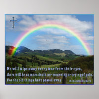 Revelations scripture 21:4  poster