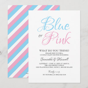 Révéler le genre Invitation bleu ou rose