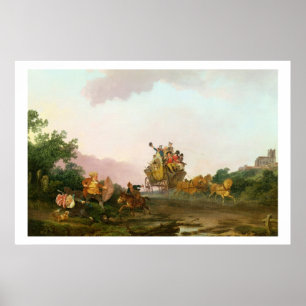 Revellers auf einem Trainer, c.1785-90 (Öl auf Poster