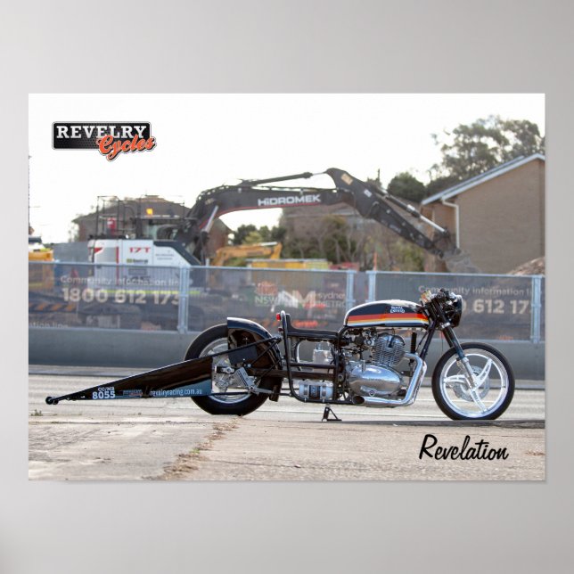 Revelry Racing Enthüllung Drag Bike Poster (Vorne)