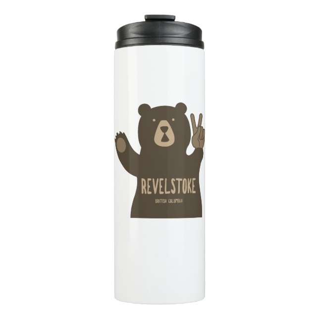 Revelstok British Columbia Peace Bear Thermosbecher (Vorderseite)