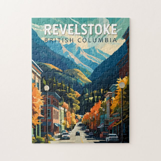 Revelstown Canada Travel Art Vintag (Vertikal)