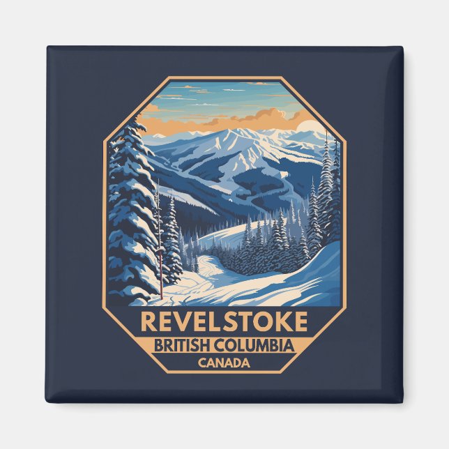 Revelstown Canada Winter Vintag Magnet (Vorne)