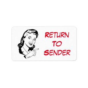Revenez à rétro Madame Sticker de l'expéditeur RTS