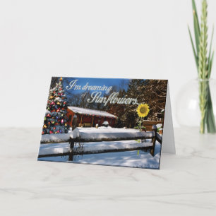 Rêver de la carte de Noël de tournesols