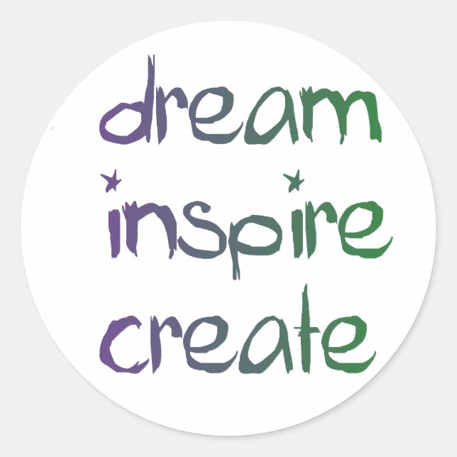 Rêver, Inspirer, Créer Des Stickers Inspirationnel (Devant)