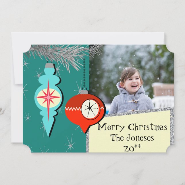 Rêver une carte photo de Noël rétro (Devant)