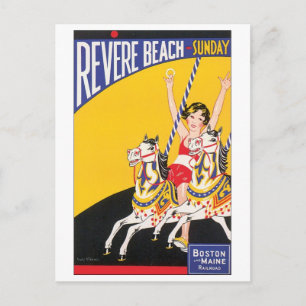 Revere Beach Reiseplakat Postkarte