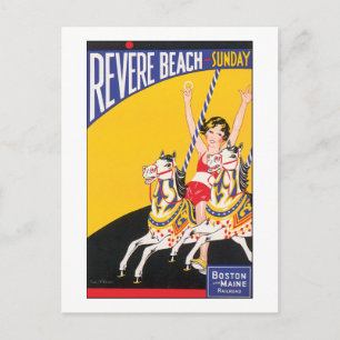 Revere Beach Sonntag Postkarte