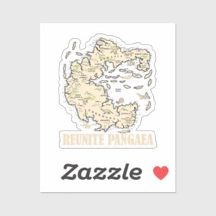 Revereinigte Pangaea Weltkarte Geschichte Funny Ge Aufkleber