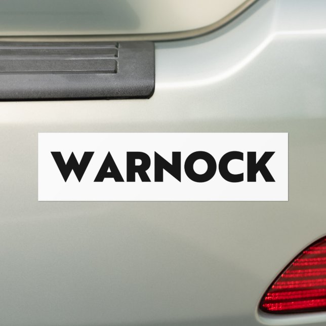 Reverend Warnock Georgia Senat Absturz schwarz Autoaufkleber (Auf Auto)