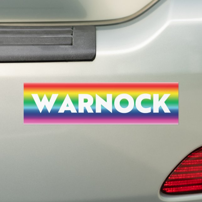 Reverend Warnock Georgia Senat Regenbogenstolz Autoaufkleber (Auf Auto)