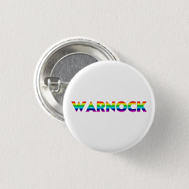 Reverend Warnock Georgia Senat Runoff Stolz lgbt Button (Vorne & Hinten)