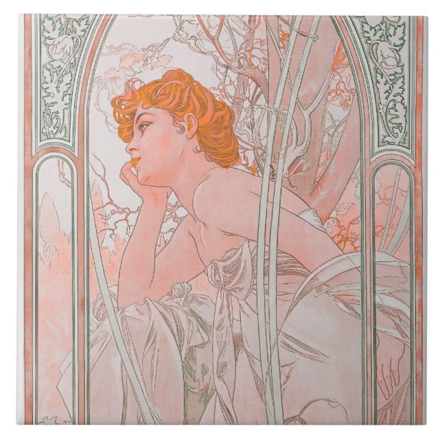 Reverie du Soir (1899) Fliese (Vorderseite)