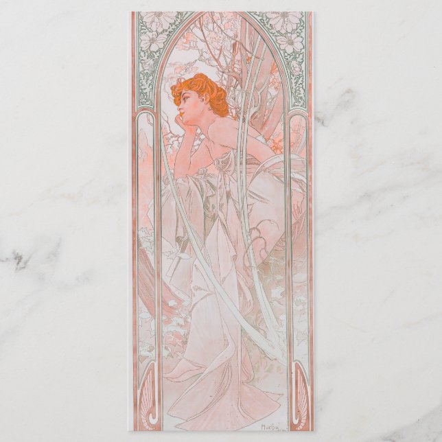 Reverie du Soir (1899) Lesezeichen Menükarte (Vorderseite)