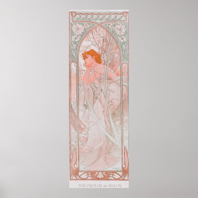 Reverie du Soir (1899) von Alphonse Mucha Poster (Vorne)