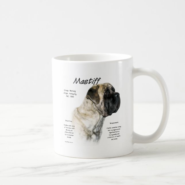 Reverse Brindle Mastiff History Kaffeetasse (Rechts)