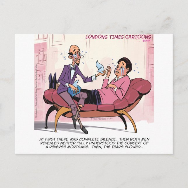Reverse Hypothekentherapie Funny Postkarte (Vorderseite)