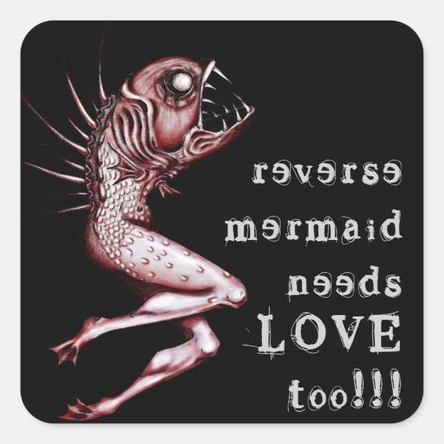 Reverse mermaid benötigt Aufkleber für die Liebe (Vorderseite)