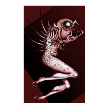 Reverse Mermaid zeichnend Kunstdruck