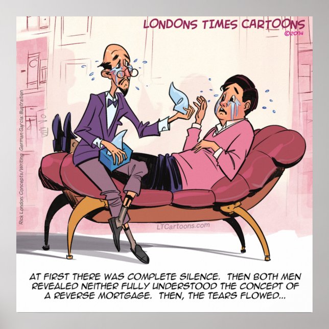 Reverse Mortgage Therapy Funny Poster (Vorne)