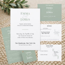 Reverse Sage Ampersand Hochzeit | Save the Date