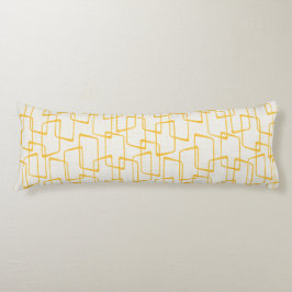 Reverse Yellow Retro Lino Geometrisches Muster Seitenschläferkissen