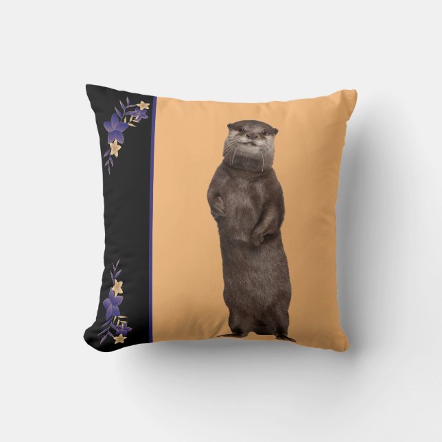 Reversible Abbildung des Otters Throw Kissen (Vorderseite)