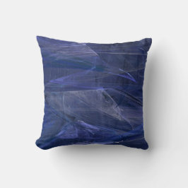 Reversible Abstrakt texturierte blaue Kissen