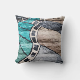 Reversible Abstrakte Graffiti auf einem Kissen