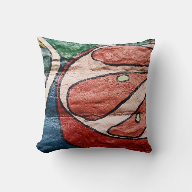 Reversible Abstrakte Graffiti auf einem Kissen (Vorderseite)