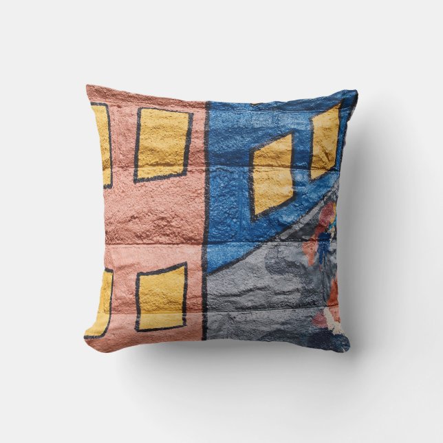 Reversible Abstrakte Graffiti auf einem Kissen (Vorderseite)