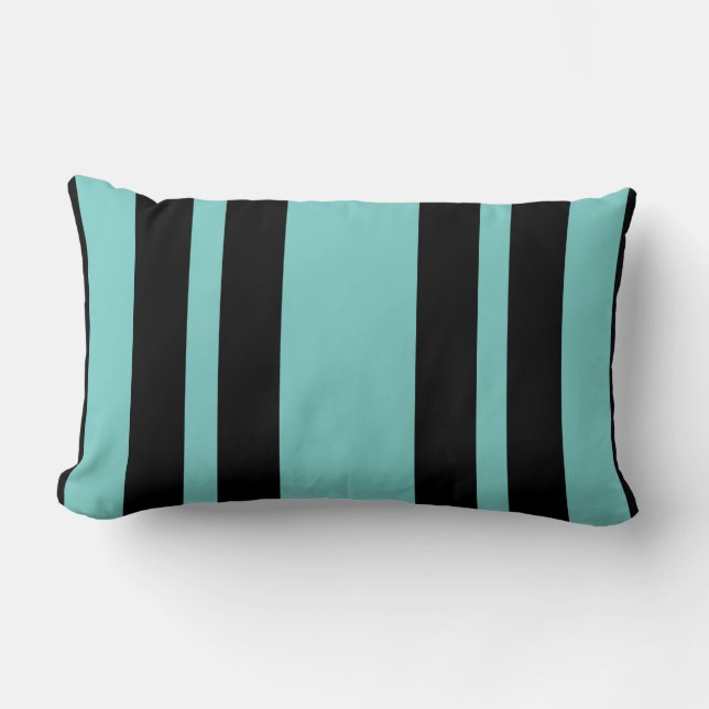 Reversible Aqua Stripes Lendenkissen (Vorderseite)