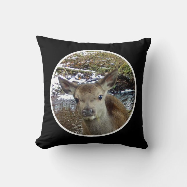 Reversible Baby Deer Lumbar Kissen (Vorderseite)