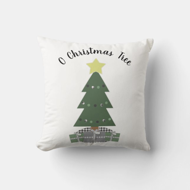 Reversible Bauernhof Weihnachten Erntedank Grün Kissen (Vorderseite)