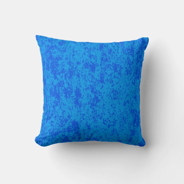 Reversible Blue Textured Pillow Kissen (Vorderseite)