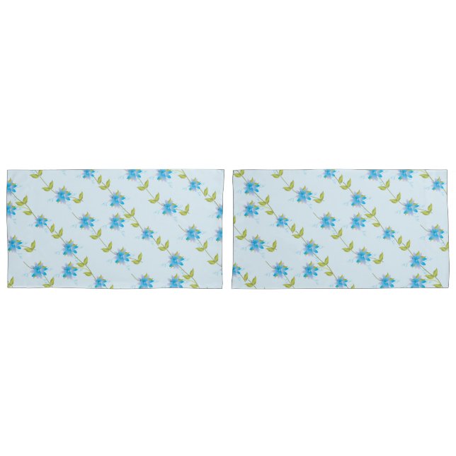 Reversible Blues Kissenbezug (Vorderseite-Set)