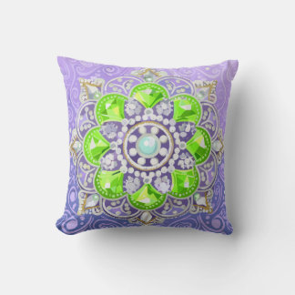 Reversible Boho Mandala Pillow Kissen