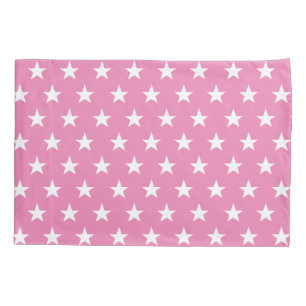 Reversible Bubblegum Pink Star Kissenbezug