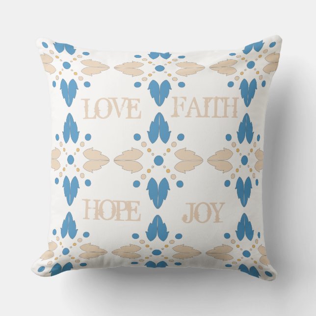 Reversible Designer Scripting Pillow Kissen (Vorderseite)