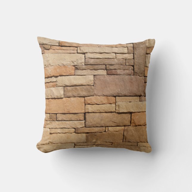 Reversible farbenfrohe Steine Kissen (Vorderseite)