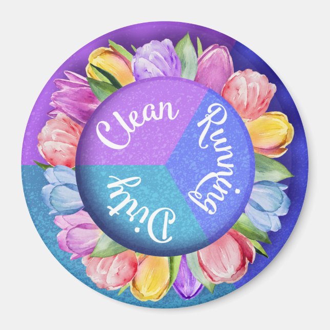 Reversible Geschirrspülmaschine Tulips Saubere Tel Magnet (Vorne)