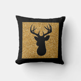 Reversible Gold Custom Holiday Theme Kissen