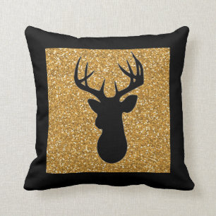 Reversible Gold Custom Holiday Theme Kissen