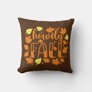 Reversible Howdy Fall mit Blätter Kissen