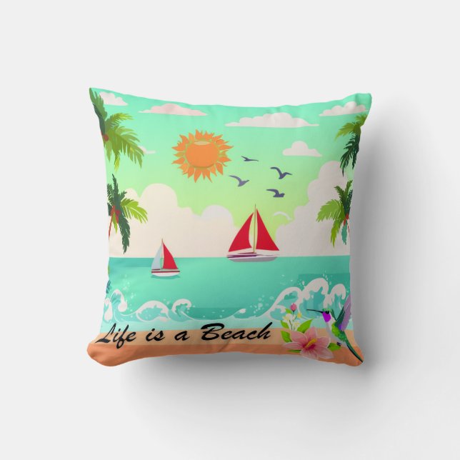 Reversible Life ist ein Beach Kissen (Vorderseite)