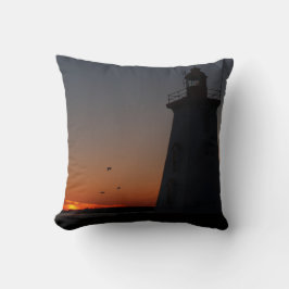 Reversible Lighthouse Sunset Pillow Kissen