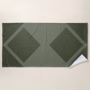 Reversible Look Diamond Beach Handtuch - Moos Gree